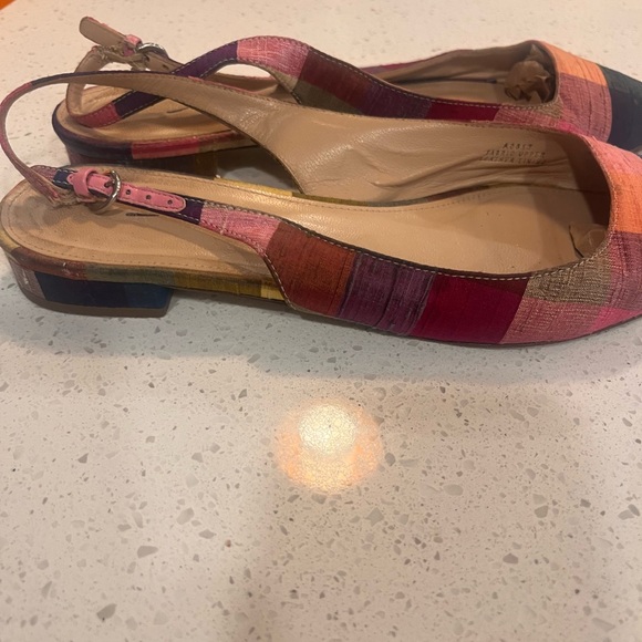 J. Crew Multicolor Plaid Slingback Flats - Picture 3 of 3